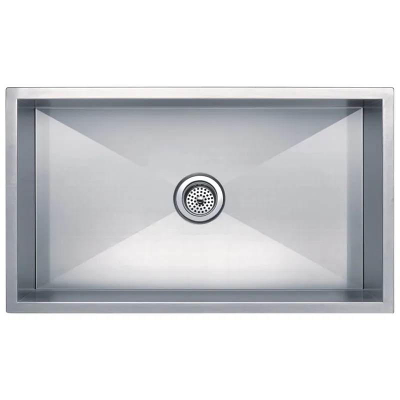 Compass Manufacturing 482-0253 Stainless Steel 33 inches x 19 inches Single Bowl R15 Under-Mount Sink