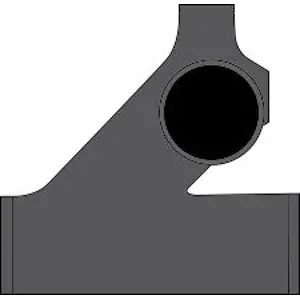 Ab&I 08140 Fig 8 Right No-Hub Fitting, 4 x 2 in Nominal, Cast Iron
