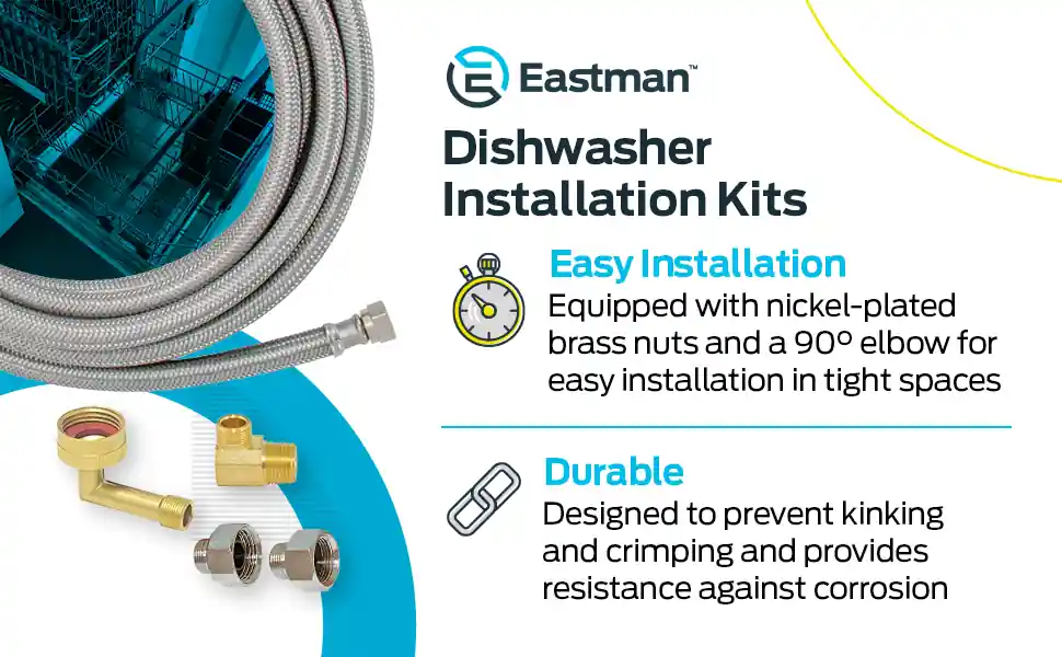 Ez-Flo Eastman 41045 Dishwasher Installation Kit 6 Ft.