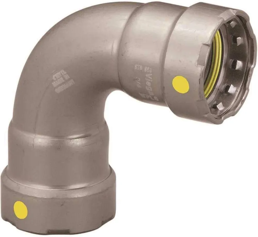 Viega 25206 MegaPressG 90 Deg Pipe Elbow, 3/4 in