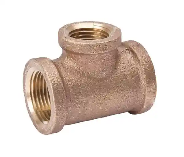 Matco-Norca B-RT0301 Brass Red Tee 1/2 feet' x 1/4 feet'