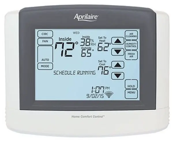 Research Products 8910W Aprilaire Wi-Fi Programmable Touchscreen Smart Thermostat 24V