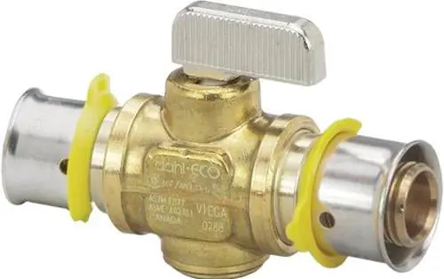 Viega 94541 PEX Press Ball Valve, Lead-Free, Press x Press, 3/4 inches x 3/4 inches