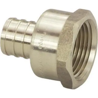 Viega 46344 V5012ZL Brass PEX Crimp Adapter, 3/4 inches