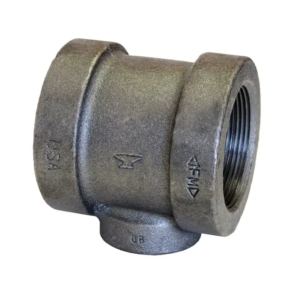 Anvil 0300051604 1-1/2 inches x 1 inches x 2 inches Black Cast Iron Steam Reducing Tee