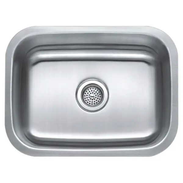 Compass Manufacturing 481-6058 23-3/8x17-3/4x9 feet' Single Bowl Under-Mount Sink 18 Gauge
