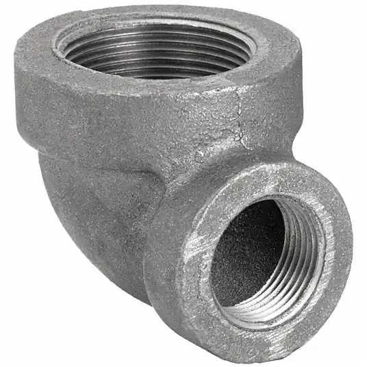 Anvil 0300015401 2-1/2 inches x 1-1/2 inches Black Cast Iron Steam 90° Elbow
