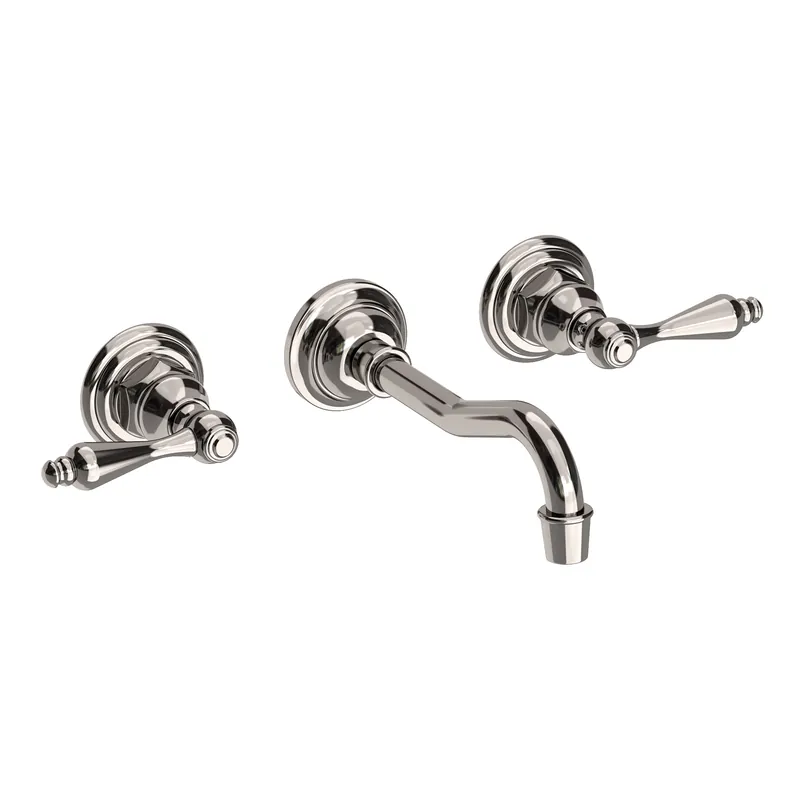 Newport Brass 3-9301L/15 Chesterfield Two Handle Wall Mount Widespread Bathroom Sink Faucet 1.2 GPM