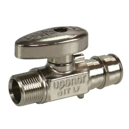 Uponor Wirsbo LF5865038 ProPEX LF Brass Straight Stop Valve, 1/2 inches x 3/8 inches