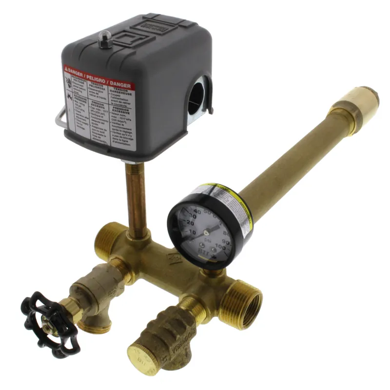 Boshart TFP-2TK1412M4CVNL 1 inches x 13 inches MPT Solid Brass Tank Tee Package, 30-50 PSI