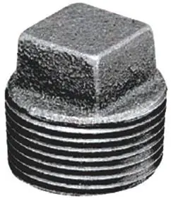 Anvil 0818902538 1-1/2 in. Black Malleable Square Head Plug 150 PSI Lead Free