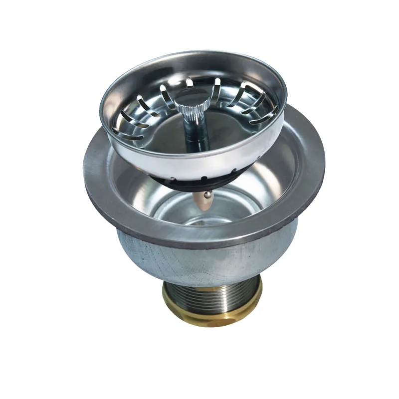 Everflow 7532 Ss Deep Duo Basket Strainer Snaplock Basket, Brass Lock & Slip Nut