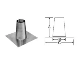 Selkirk 104815 RV Tall Cone Flat Roof Flashing 4 in