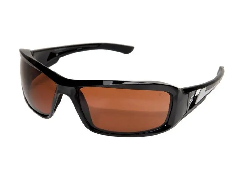 Wolf Peak International, Inc. TXB215 Safety Glasses, Brazeau, Black Frame, Polarized Copper Driving Lens