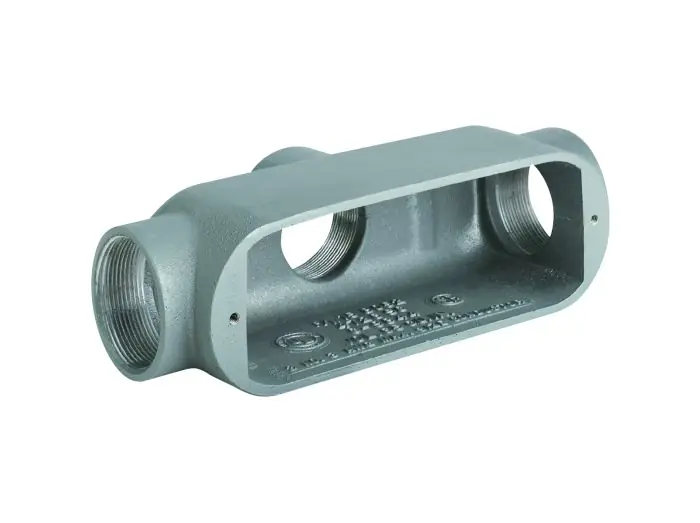 Killark OTB-4M Conduit Outlet Body, Iron, TB 1 1/4 in