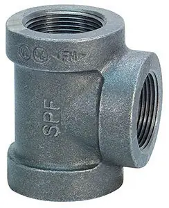 Anvil 0800003204 1 inches Threaded Import Cast Iron Straight Tee Class 125