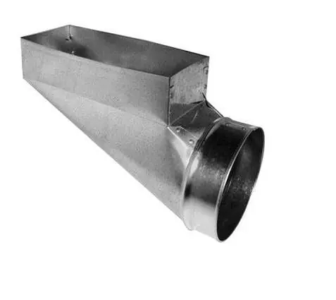 Gray Metal Products 28R6107 6 inchesx10 inchesx7 inches Center End Register Boot 112R