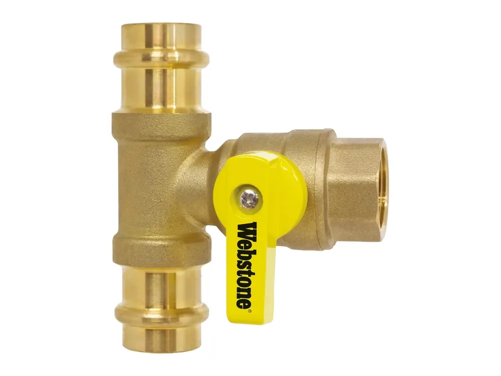 Webstone H-80670W-T34 Pro-Pal T-Valve 1/4 inchesx3/4 inches