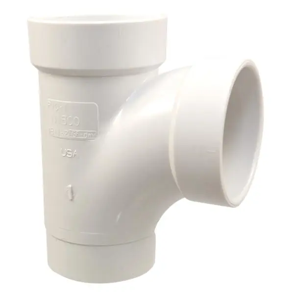 Nibco 48112RR 2 in. Spigot x 1-1/2 in. Hub x 1/2 in. Hub PVC DWV Sanitary Street Reducing Tee
