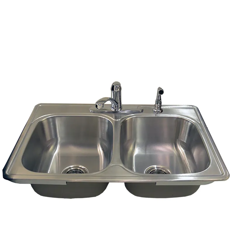 Compass Manufacturing 712-6025 Grab-N-Go 33 inches x 22 inches x 7 inches Stainless Steel Sink Kit