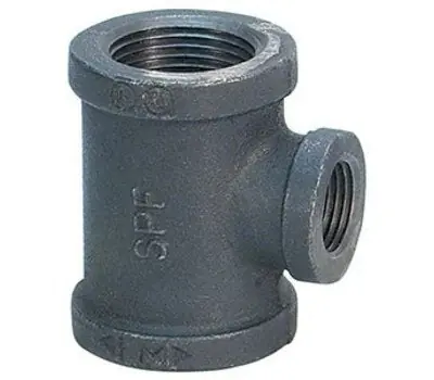 Anvil 0840004287 female black ductile iron reducing tee 1-1/4 x 1 x 1-1/4 in.
