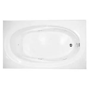 Praxis Bathware RNTAHI6TO Tahi 6 Acrylic Drop-In Bathtub 72 inch x 42 inch x 20.5 inch