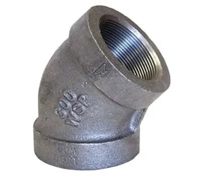 Anvil 310511407 1 1/2 inches Black Malleable Iron 45° Elbow