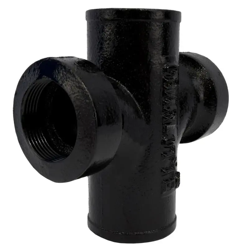 Charlotte Pipe NH 00035 0800 Cast Iron Tap Cross 2 x 2 x 1-1/4 x 1-1/4 In