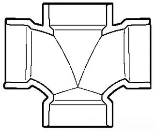NIBCO P428-030 3IN PVC DBL SAN TEE