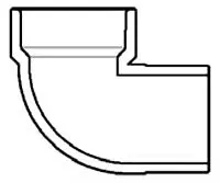 NIBCO P333-030 3IN PVC ST VNT ELL