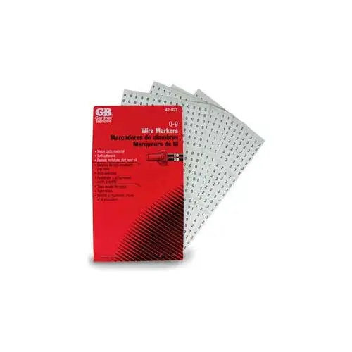 Gardner Bender 42-027 Wire Marker Booklet 0-9