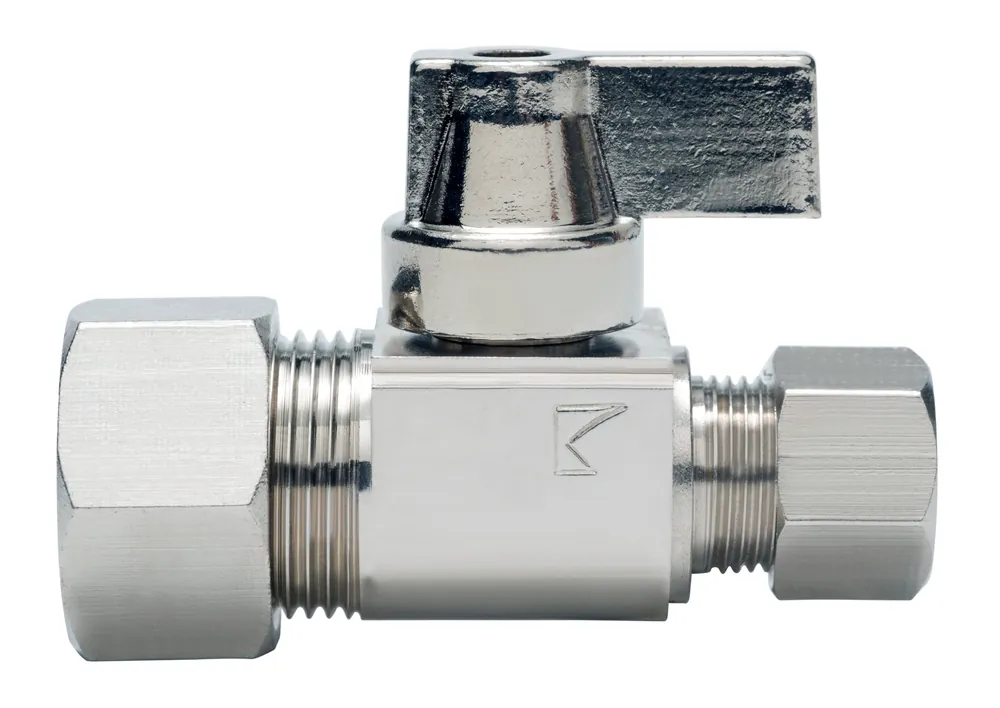 Sioux Chief 129-G2C0C 5/8 Compression X 1/4 Compression NL 1/4-Turn Straight Stop