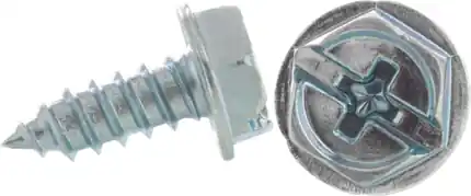 Minerallac 77012J 10 x 3/4 inches Hex Washer Head Sheet Metal Screw, Phillips/Slotted Combo (100/Jar)