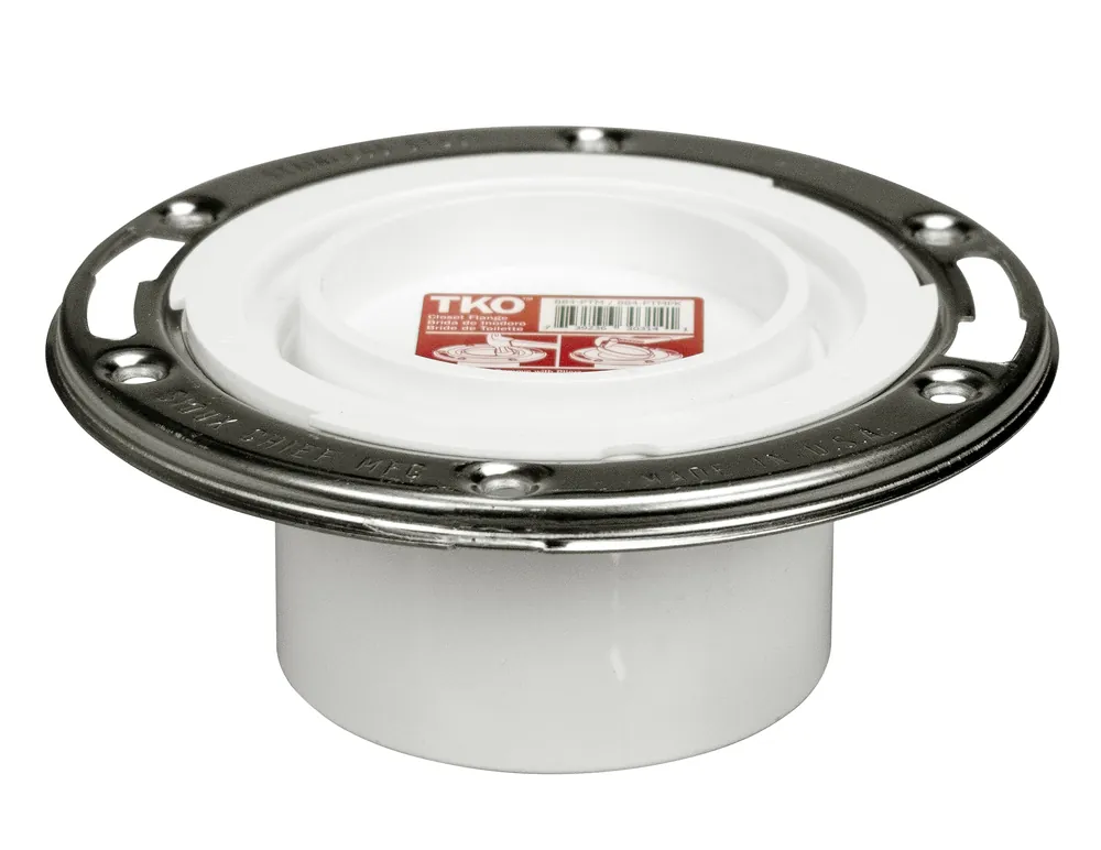 Sioux Chief 884-PTMPK Knockout Closet Flange with Stainless Steel Ring 3 Inch Hub/Inside 4 Inch