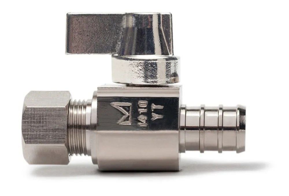 Sioux Chief 129-G2X0C 1/2 PEX F1807 X 1/4 Compression NL 1/4-Turn Straight Stop