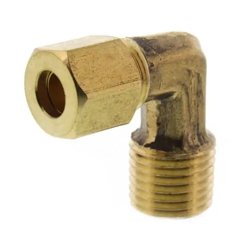 Jones Stephens C74082 1/4 inches Od x 1/4 inches Mip Brass Compression Elbow