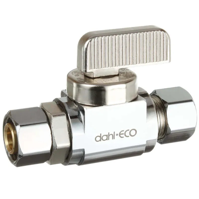 Dahl 511-41-31 3/8 inches OD Comp. x 3/8 inches OD Comp. Straight Retrofit Supply Stop