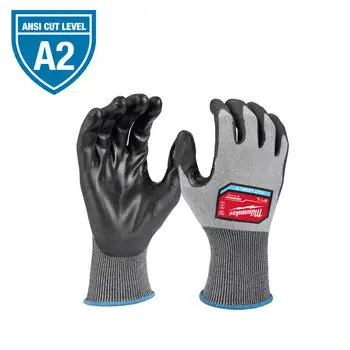 Milwaukee 48-73-8724 High-Dexterity Cut Level 2 Polyurethane Dipped Gloves XX-Large