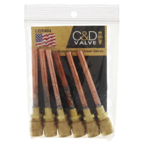 C&D Valve CD8406/6 Access Fitting 1/4 Flare 3/8 inches Copper Tube EXT (Pack of 6)