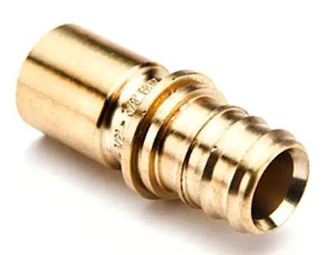 Rehau 317194-001 Adapter 1 1/2 x 1 1/2 in C Male EVERLOC+ LF Brass PEX to Copper Adapter