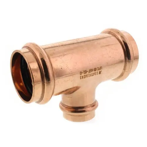 Cello Products BPT-24-24-16 Tube Tee 1-1/2 x 1-1/2 x 1 Inch Press Fit