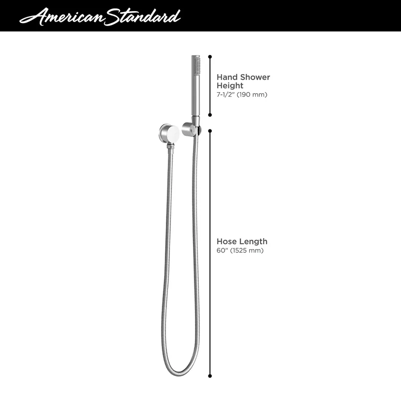 American 1662.609.243 universal contemporary wall-mount hand shower kit 1.8 gpm watersense