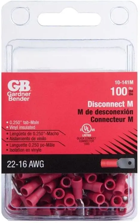 Gardner Bender 10-141M Disconnect Male 22-16 AWG 0.250 Tab