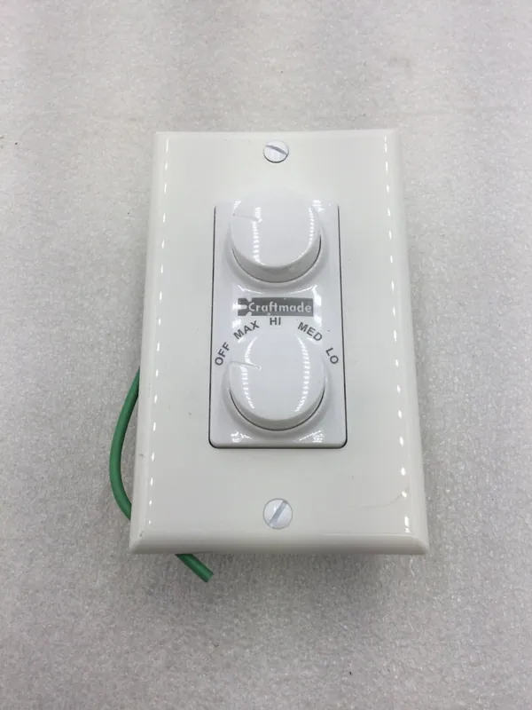 Craftmade CM-RTD/W Dual 4 Speed Fan Control with 2 Light Control