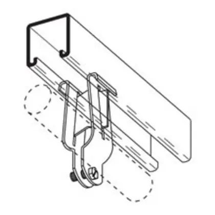 Eaton B-Line B2086-ZN Tubing Clamp and Pipe Guide 3/8-in.