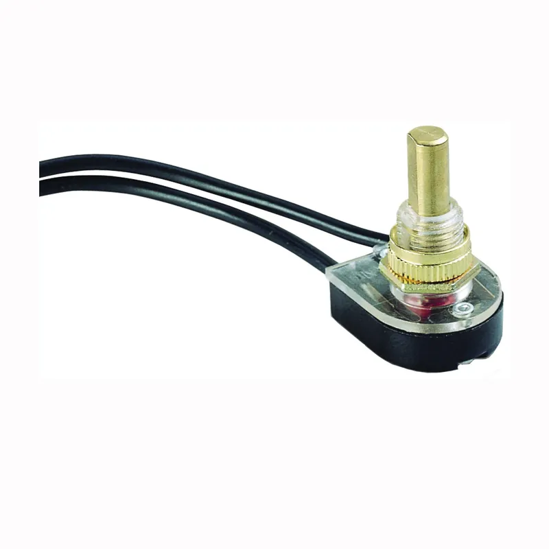 Gardner Bender GSW-25 Double Insulated Electrical Push Button Switch SPST ON-OFF 6 A/125V AC 6 inch Wire Terminal