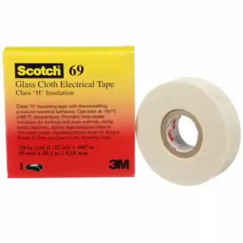 3M 69 Glass Cloth Electrical Tape 1/2" x 66'