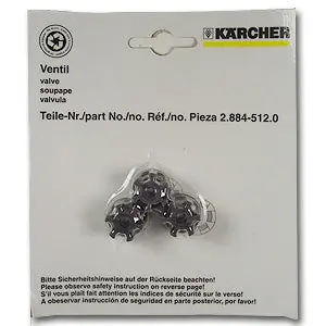 Karcher 2.884-512.0 Valve (3 Stueck) REPLACES 4.580-295.0