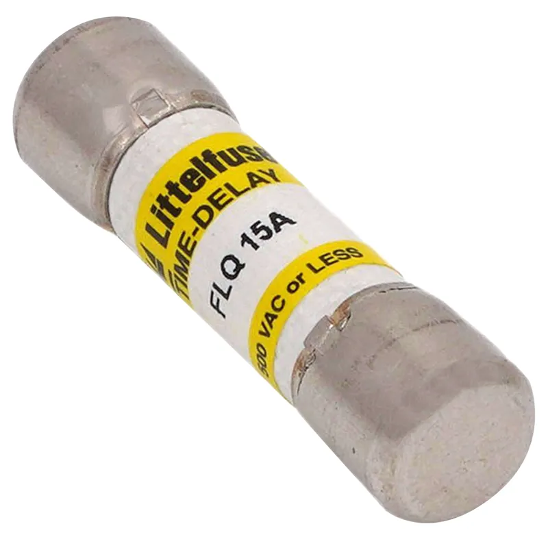 Littelfuse FLQ015 Fuse 15A FLQ Series Time-Delay Midget Fuse, 500 VAC, 300 VDC