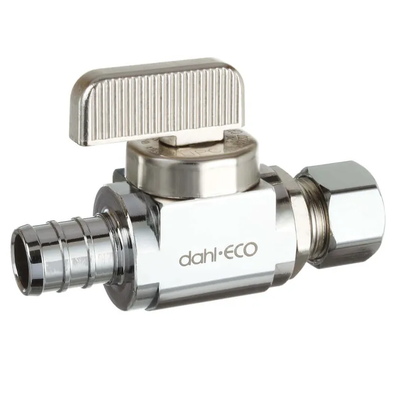 Dahl 511-PX3-31 1/2 inches x 3/8 inches PEX x Comp Straight Water Supply Stop Valve